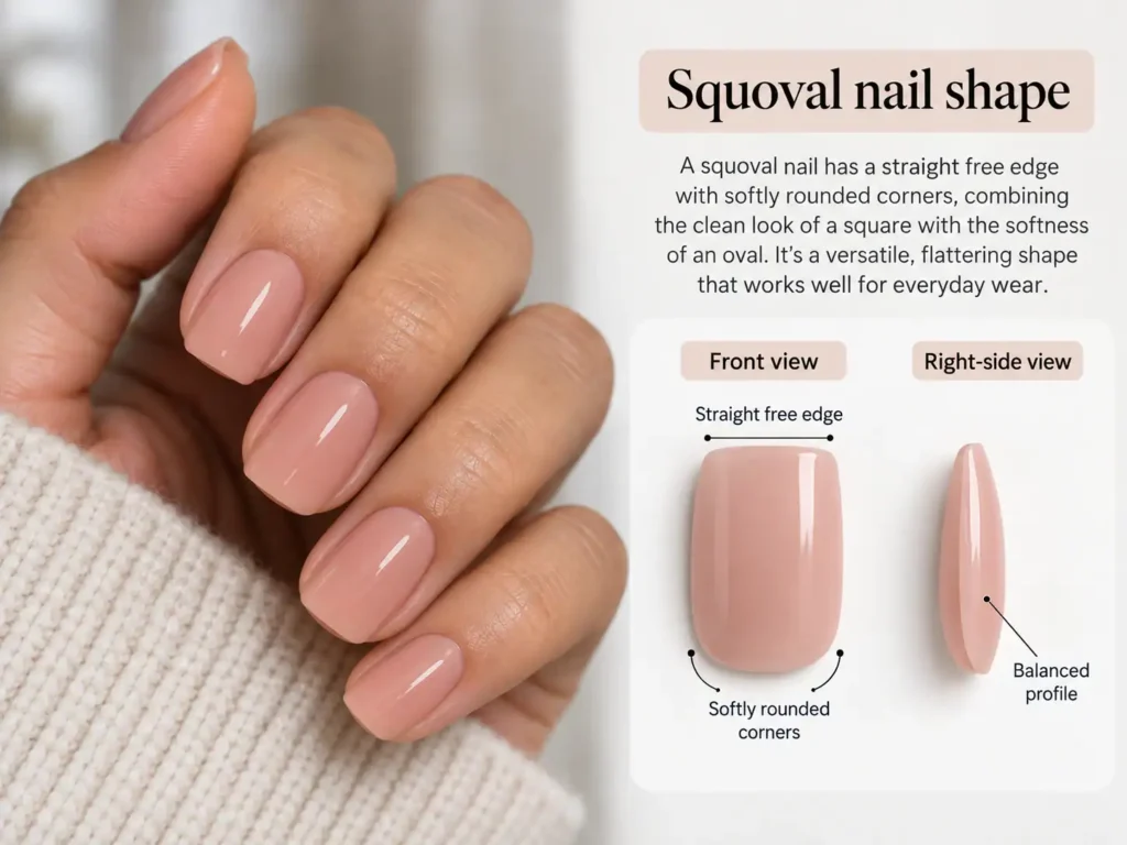 Squoval nail shape