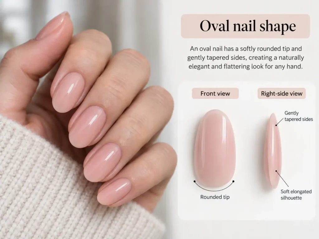 Oval nail shape