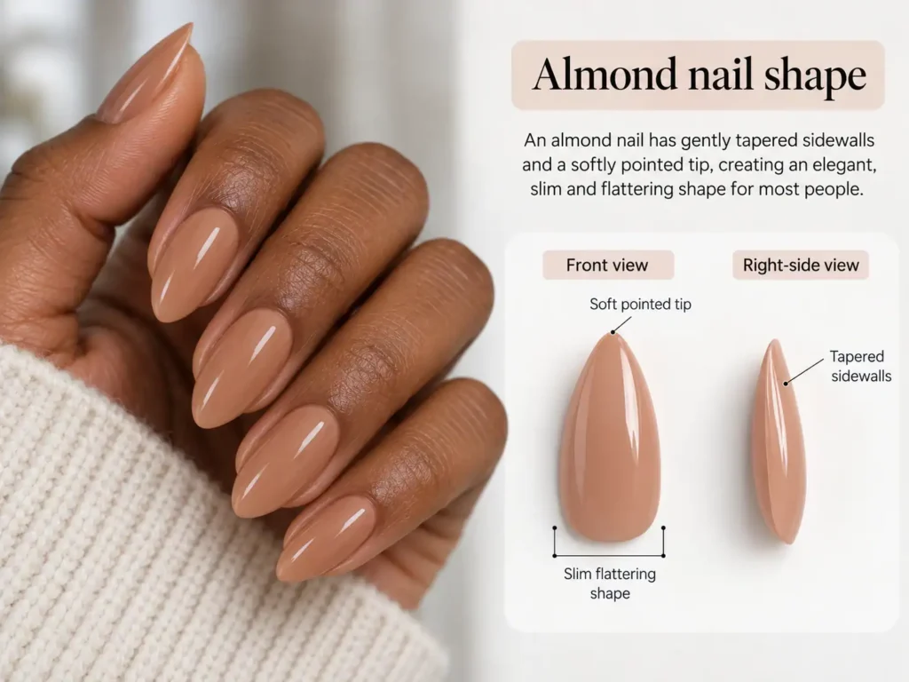Almond nail shape