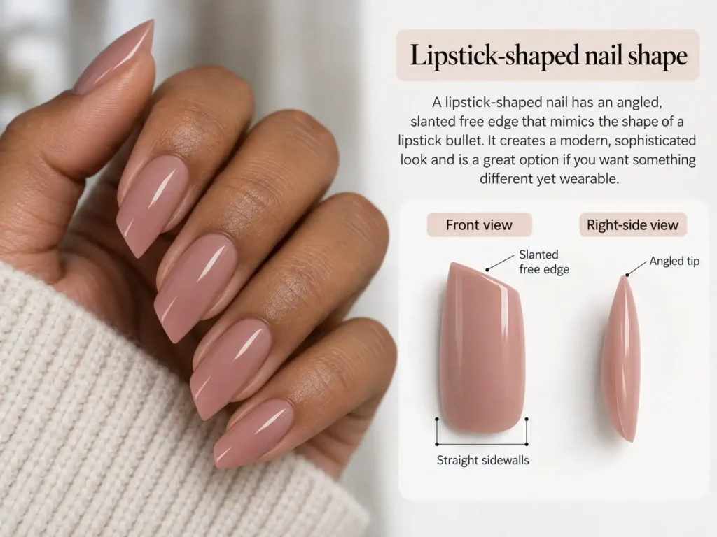 Lipstick shaped nail