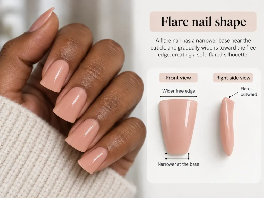 Flare nail shape
