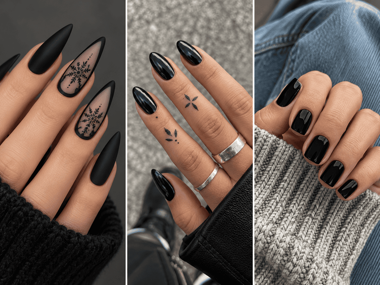 31 Black Nail Ideas That Go With Everything