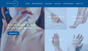 Allure Nails & Spa website