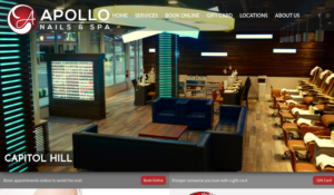 Apollo Nails & Spa website