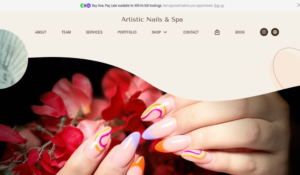 Artistic Nails & Spa website