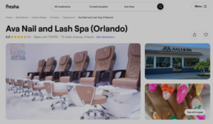 Ava Nail and Lash Spa (Orlando) website