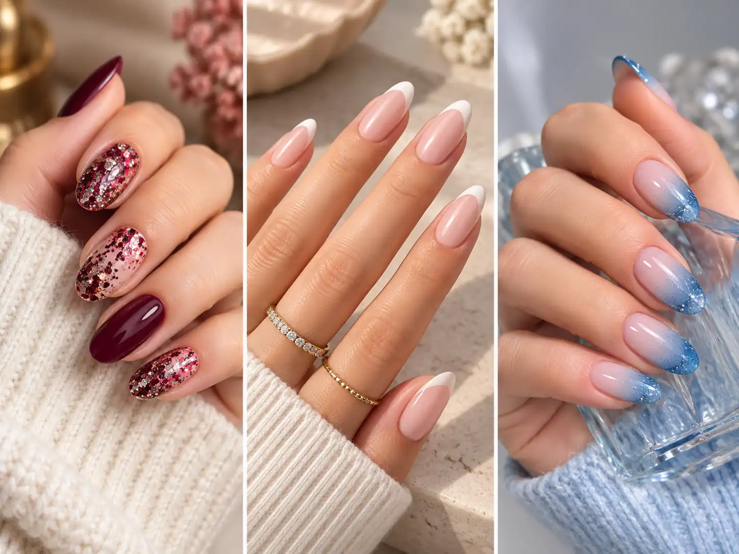 32 Winter French Tip Nails to Try This Season