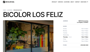 BICOLOR Nail Studio website