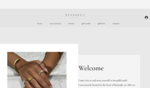 Blissful Nails & Spa website