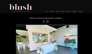 Blush Boutique Nail Salon website
