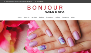 Bonjour Nails & Spa website