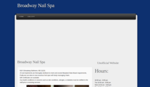 Broadway Nail Spa website