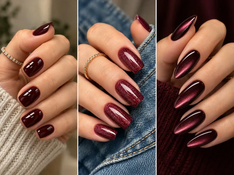 22 Burgundy Nail Ideas for Autumn, Winter and Beyond