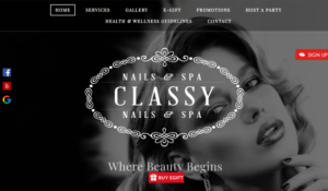 Classy Nails & Spa website