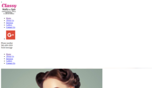 Classy Nails & Spa website