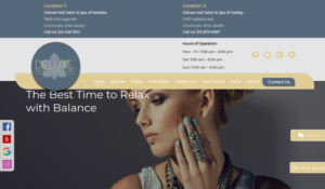 Deluxe Nail Salon & Spa (Isabella Ave) website