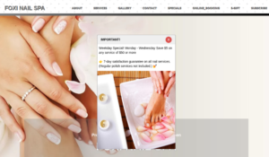 Foxi Nail Spa website