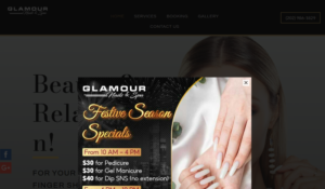 Glamour Nails & Spa website