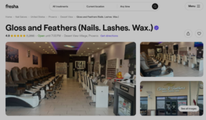 Gloss and Feathers (Nails. Lashes. Wax.) website