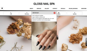 Gloss Nail Spa website