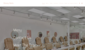 Glossy Nails & Spa website