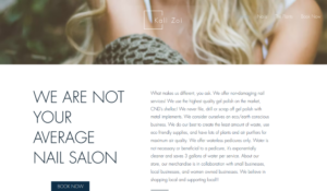 Kalì Zoì Nail Salon website