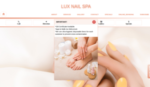 Lux Nail Spa website