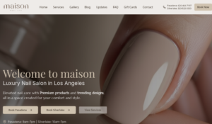 Maison Nail Spa Silverlake website