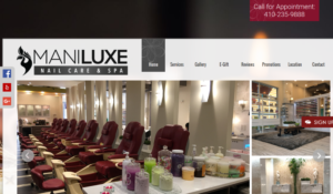 ManiLuxe Nail Care & Spa website