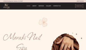 Meraki Nail Spa website
