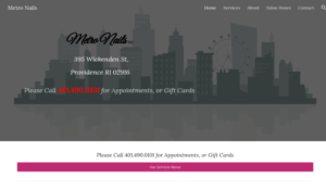 Metro Nails website