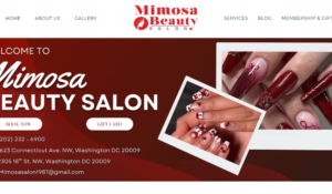 Mimosa Salon website