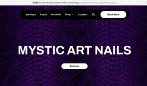 Mystic Art Nails website