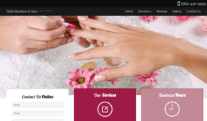 Nails Boutique & Spa website