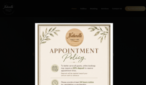 Naturelle Nails & Spa website
