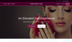 Noble Nails & Spa website