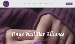 Onyx Nail Bar Alliance website