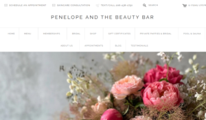 Penelope and The Beauty Bar website