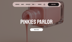 Pinkies Parlor website