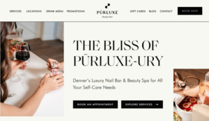 Purluxe Beauty Bar (Cherry Creek) website