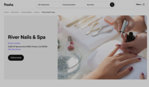River Nails & Spa website
