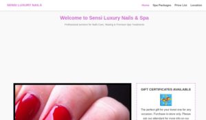 Sensi Luxury Nails & Spa website