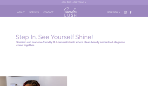 Sonder Lush Nail Studio website