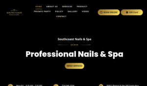 South Coast Nails & Spa website