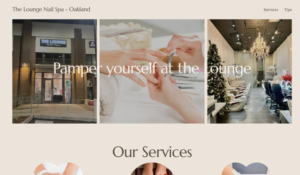 The Lounge Nail Spa website