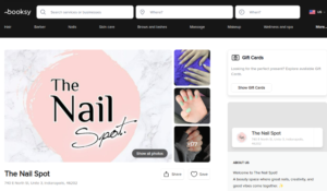 The Nail Spot website