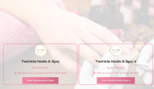 Twinkle Nails & Spa website