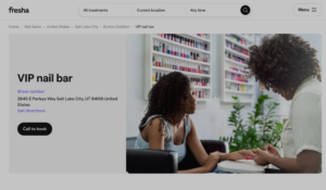VIP Nail Bar website
