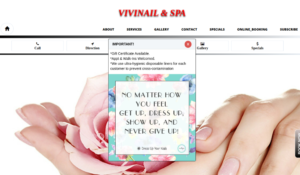 VIVINAIL & SPA website