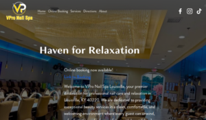 VPro Nail Spa website